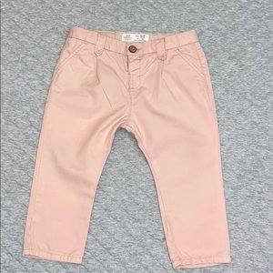 Zara Baby Girl Pink Pants Casual Chinos  12/18m